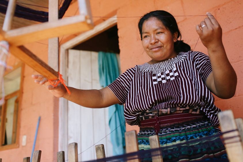 weaving in guatemala photo