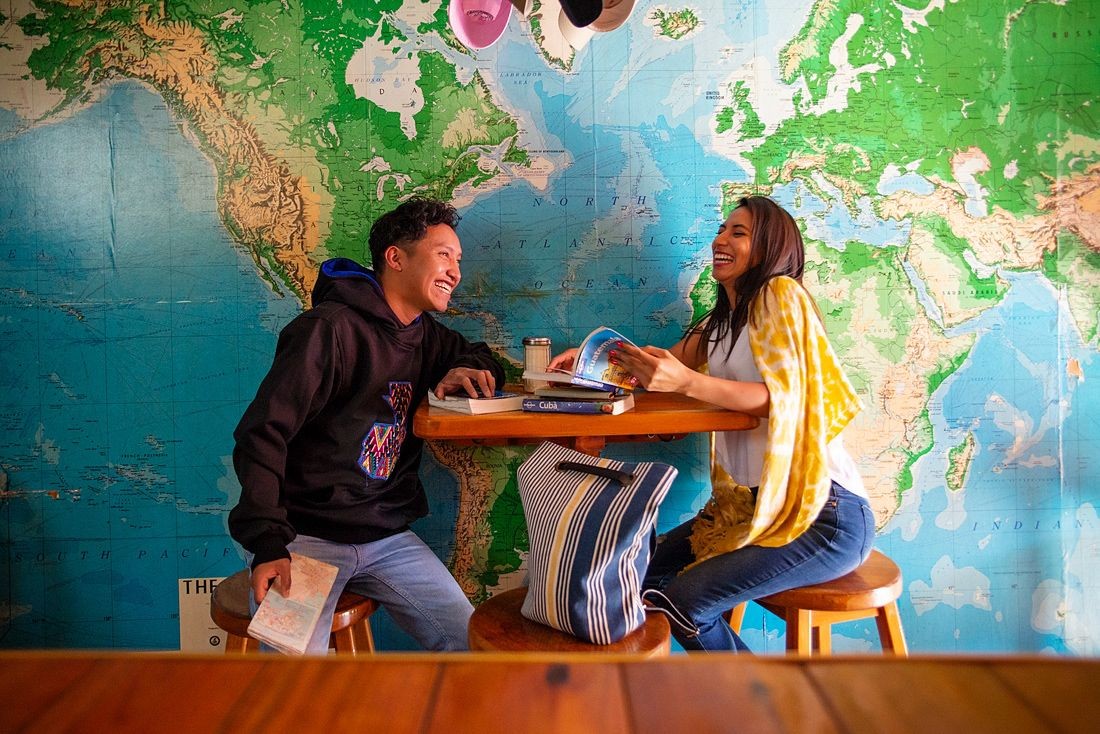 friends in cafe photo